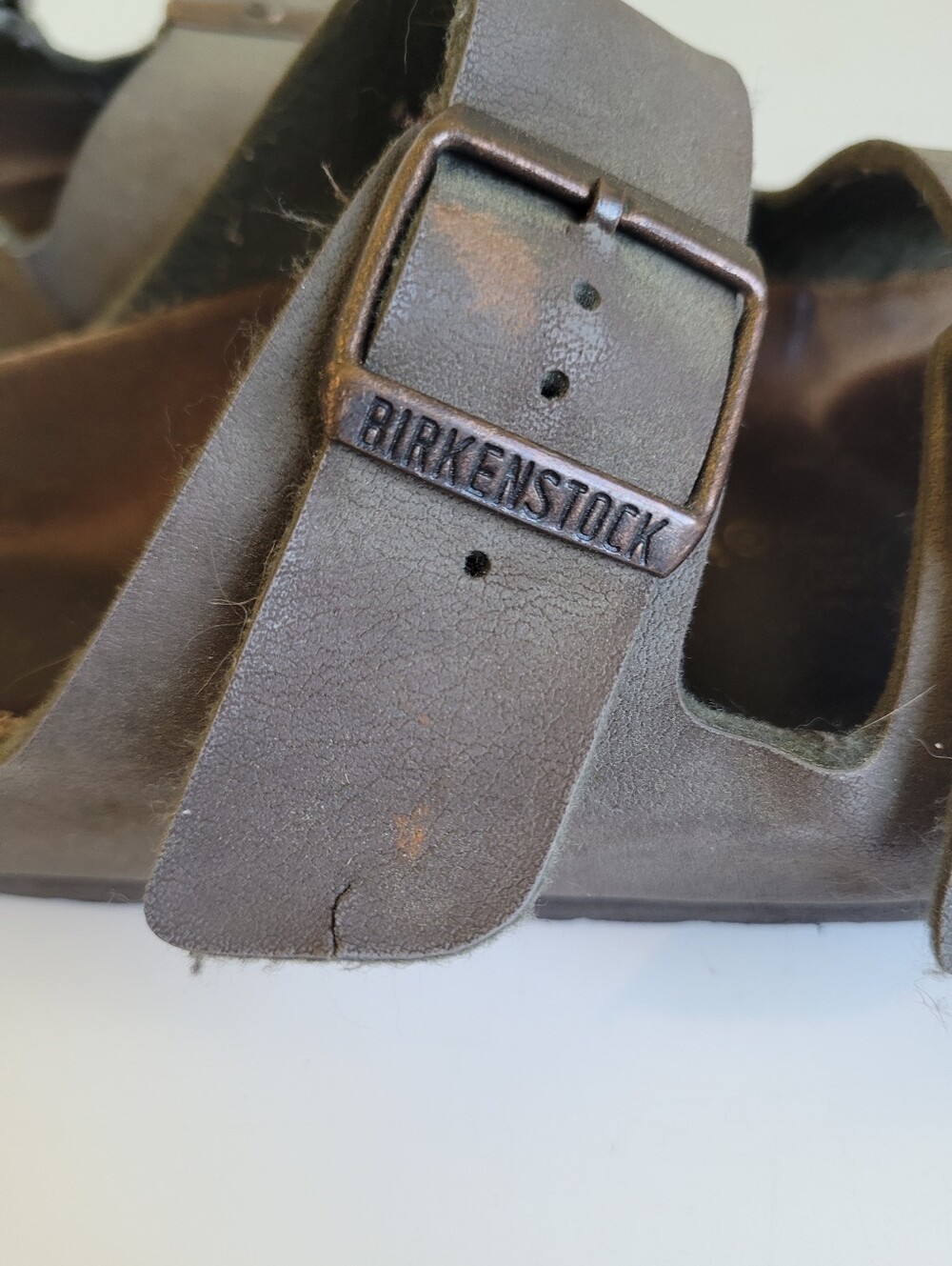 Birkenstock Arizona Footbed Double Buckle Slide Sandals in Taupe - Picture 7 of 8